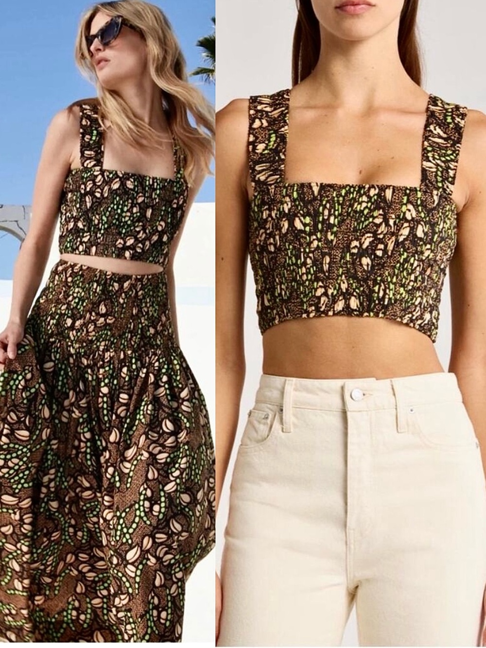A.LC. Cielo Smocked Crop Tank - NWT NEW